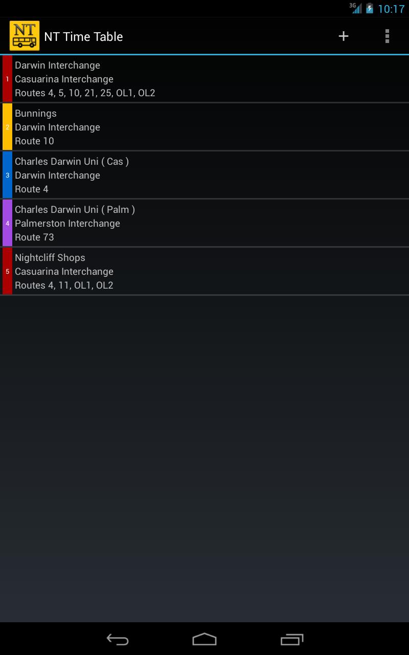NT Time Table