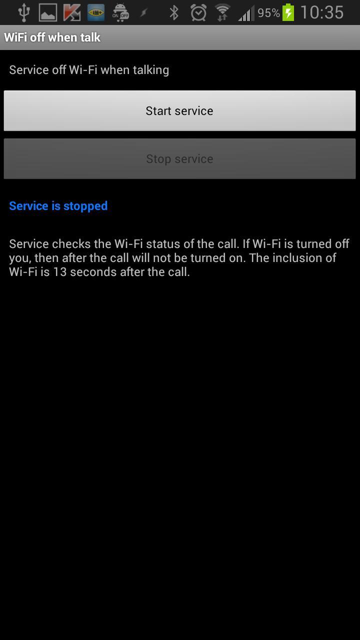 WiFi off when talk