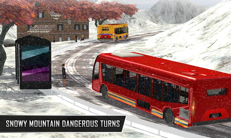 Snowy Bus Drive