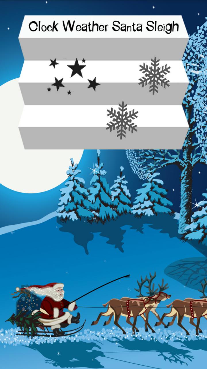 Clock Weather Santa Sleigh