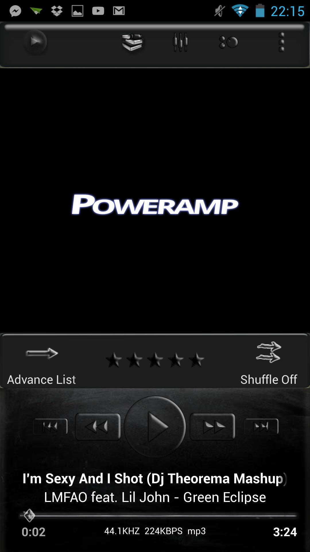 Poweramp Skin Black Glass