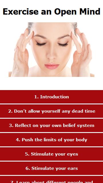 Exercise an Open Mind