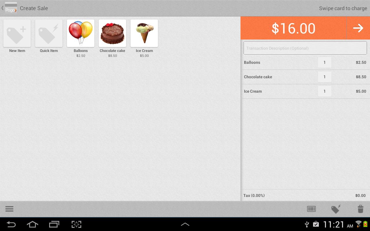 Pogo> Payment (Tablet)