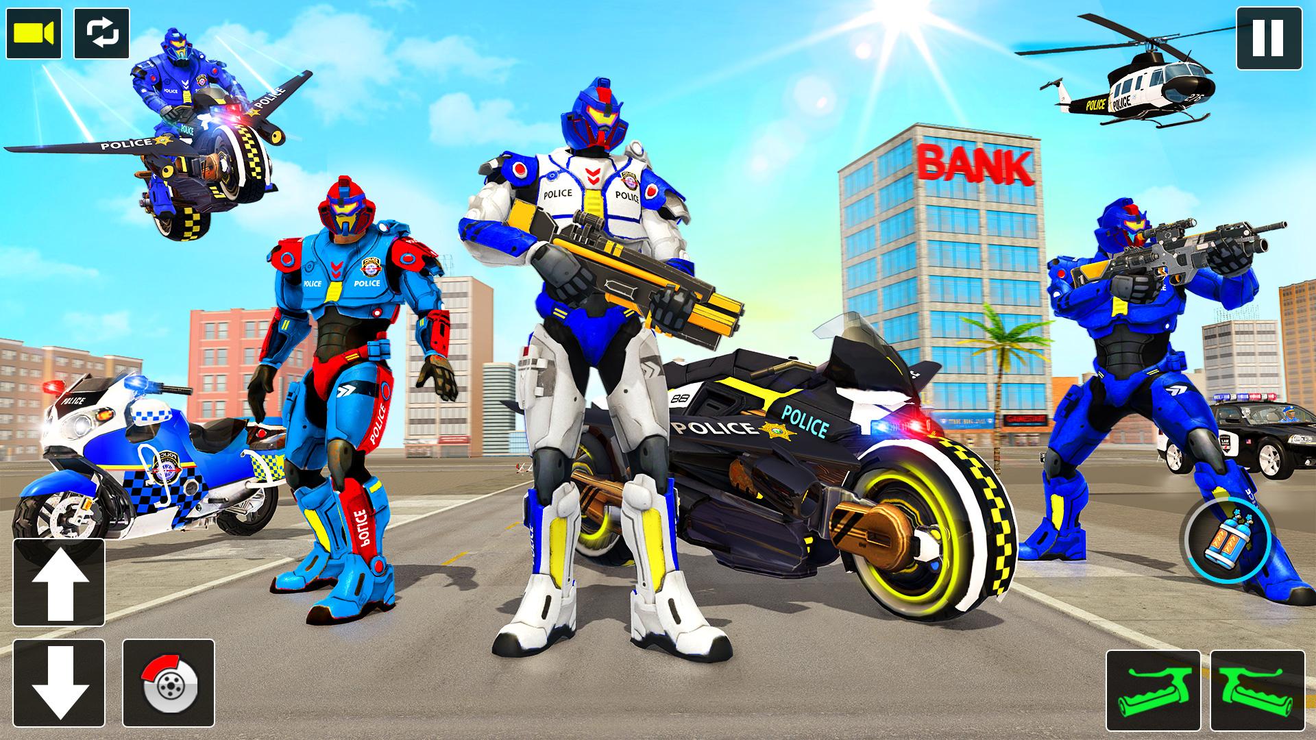 Police Robot Bike Crime Chase