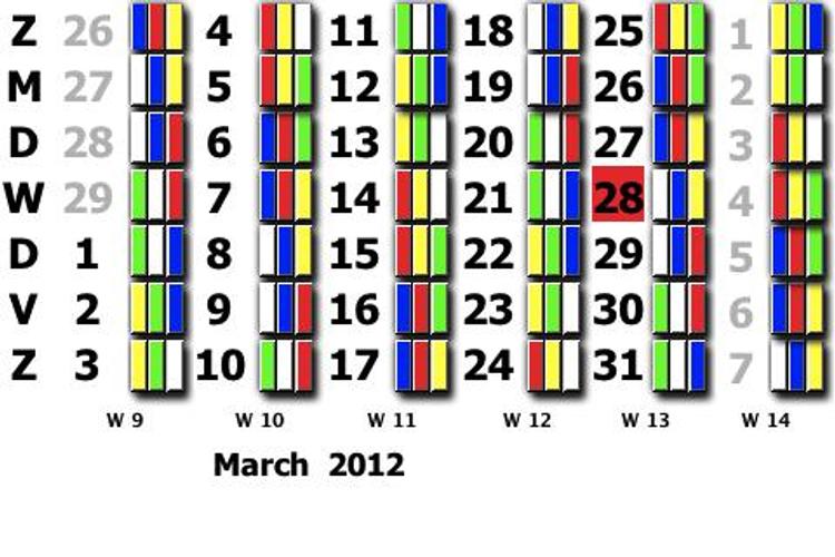 Ploegendienst kalender