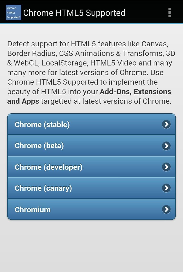 HTML5 Supported for Chrome?