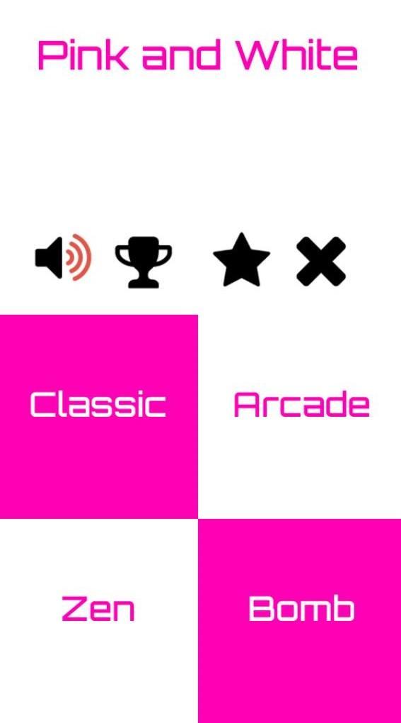 Pink And White : Piano tiles For girls
