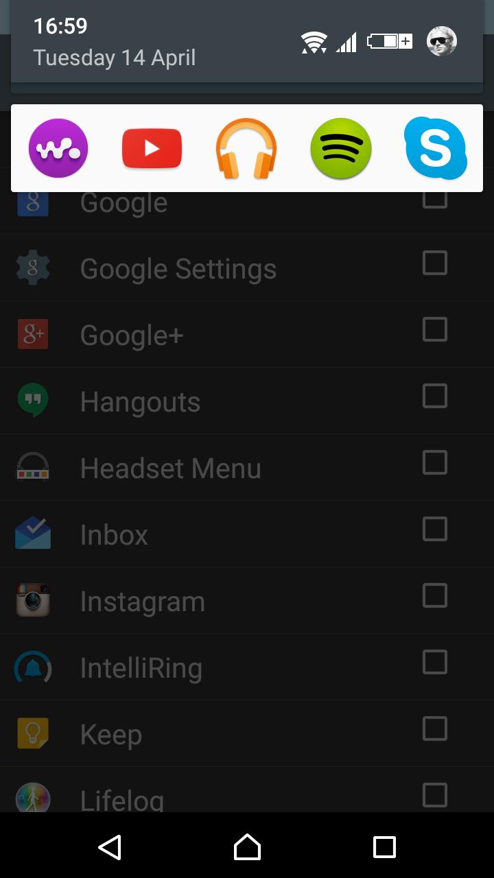 Headset Menu