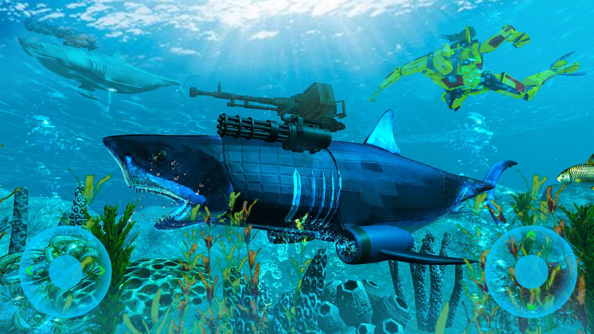 Shark Robot Shooter: Underwater Shooting Game