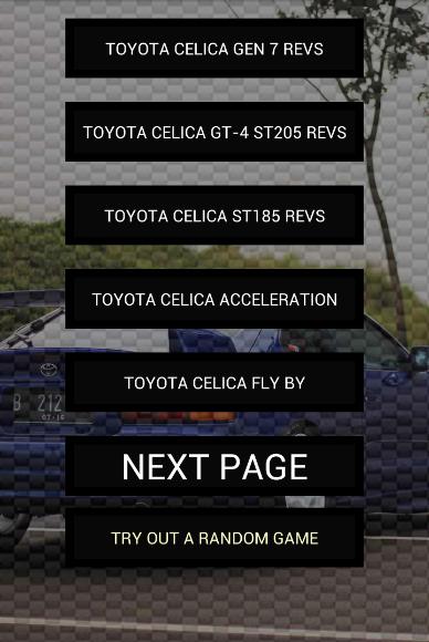 Engine sounds of Celica