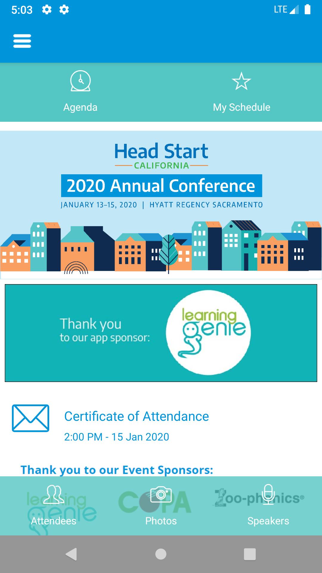 Head Start CA Events