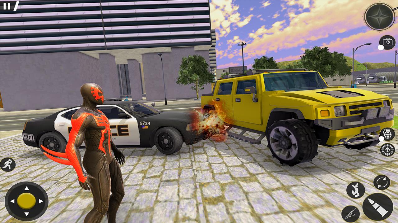 Spider Rope Hero Gangster: Crime City Simulator 3D