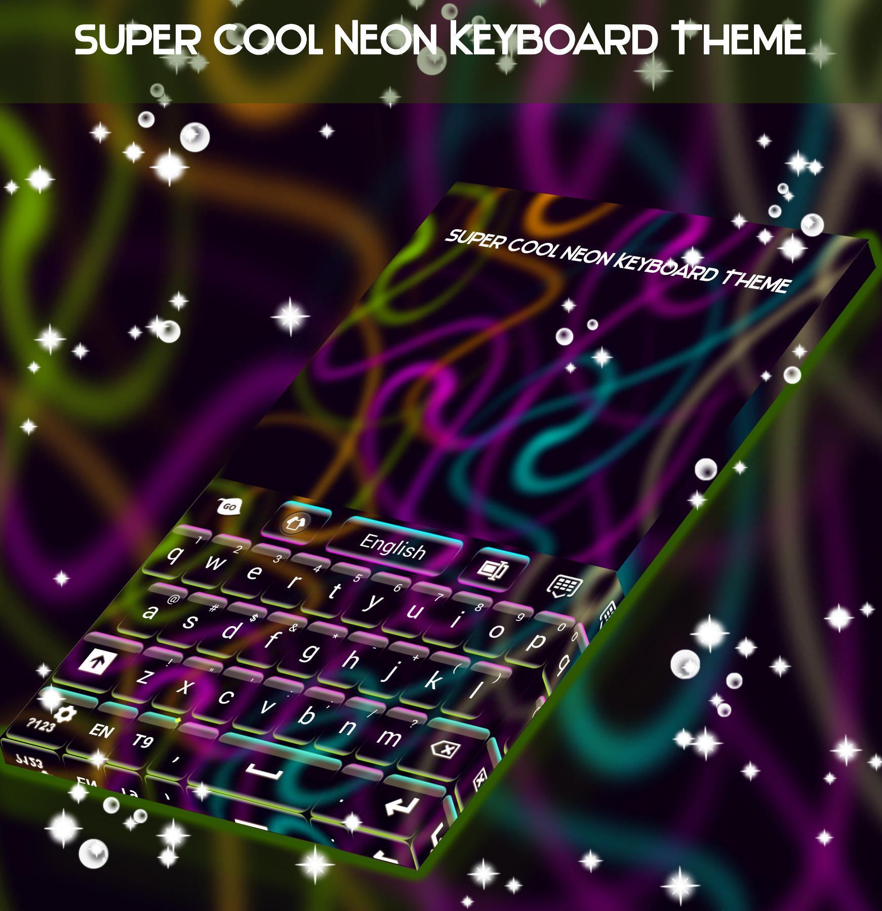 Super Cool Neon Keyboard Theme
