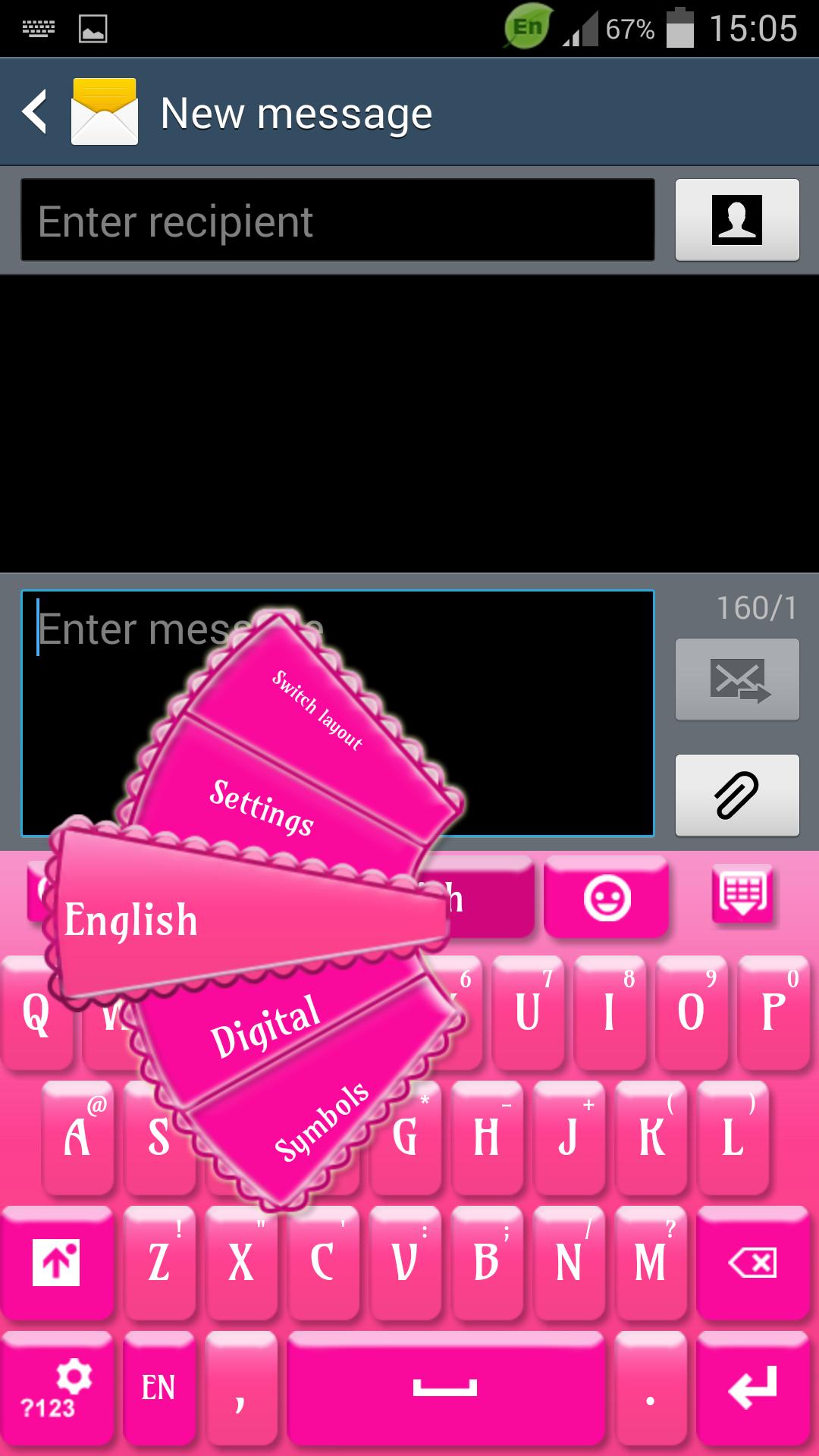 Pink Keyboard for S4