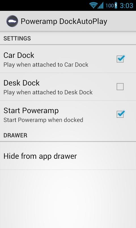 Poweramp DockAutoPlay