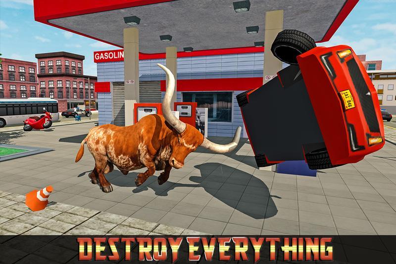 Wild Bull City Attack: Bull Simulator Games