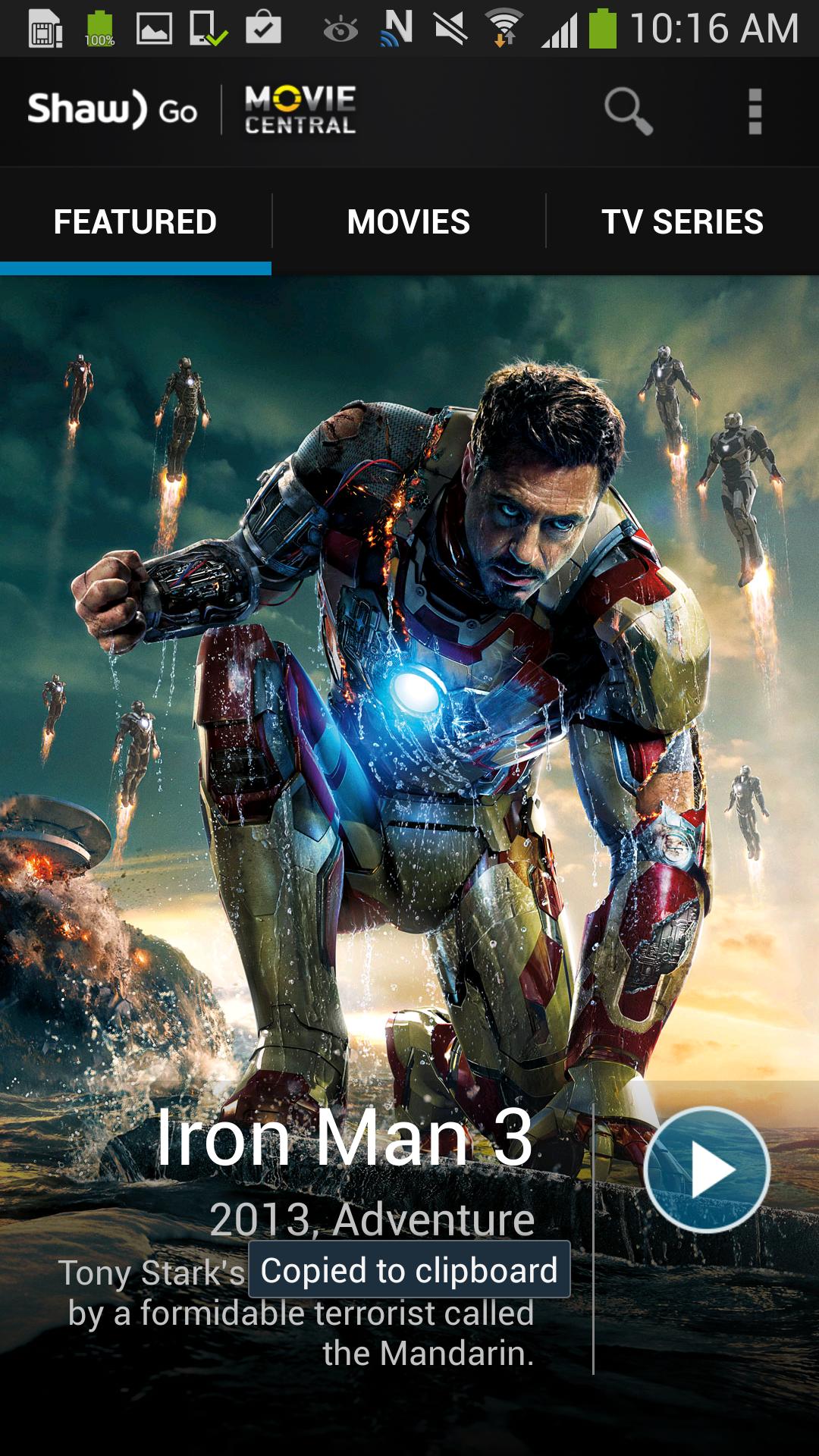 Shaw Go Movie Central