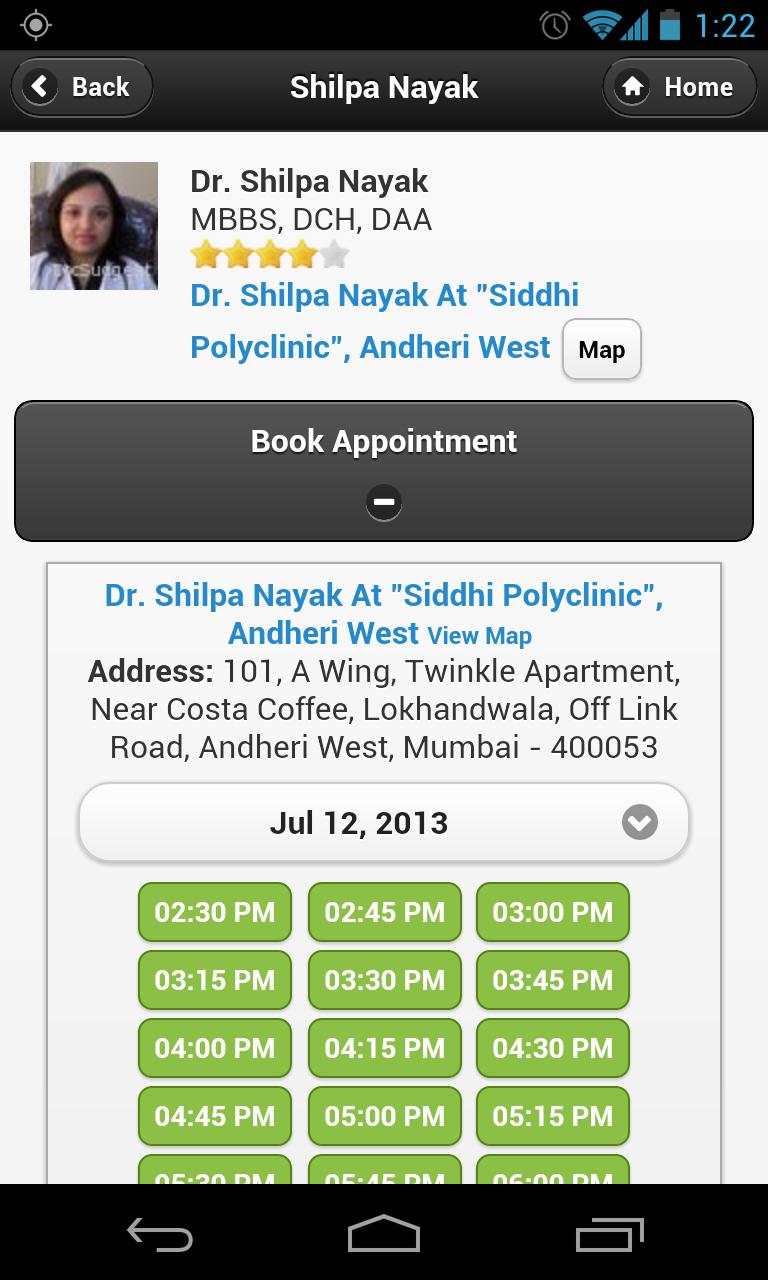 Dr Shilpa Nayak appointments