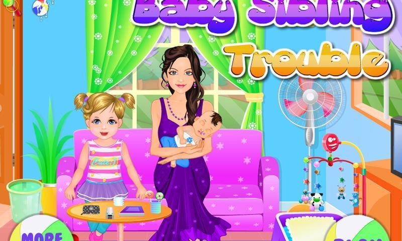 Baby sibling trouble for kids