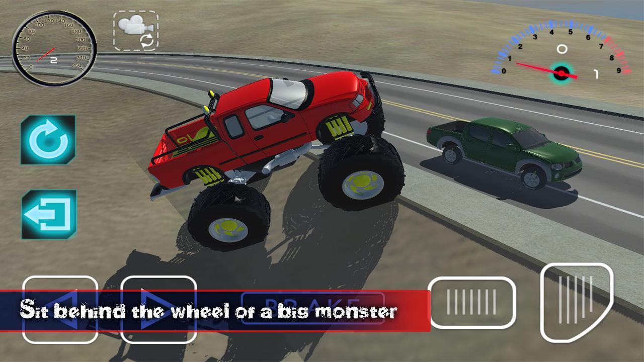Monster Car Hill Racer 3D