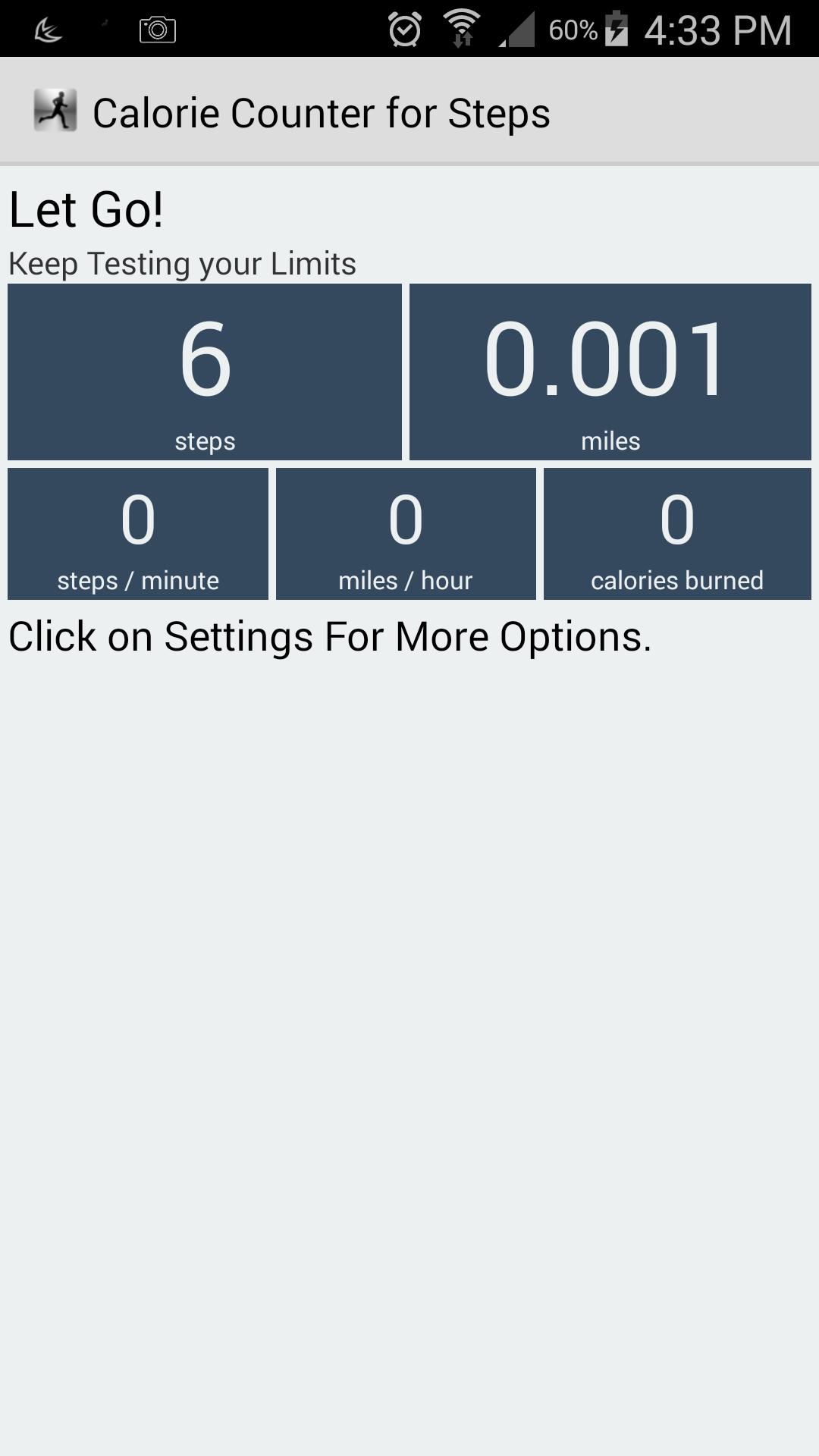 Calorie Counter for steps
