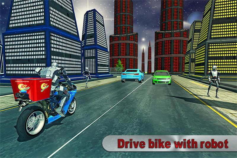 Moto Robot Pizza Delivery 3D