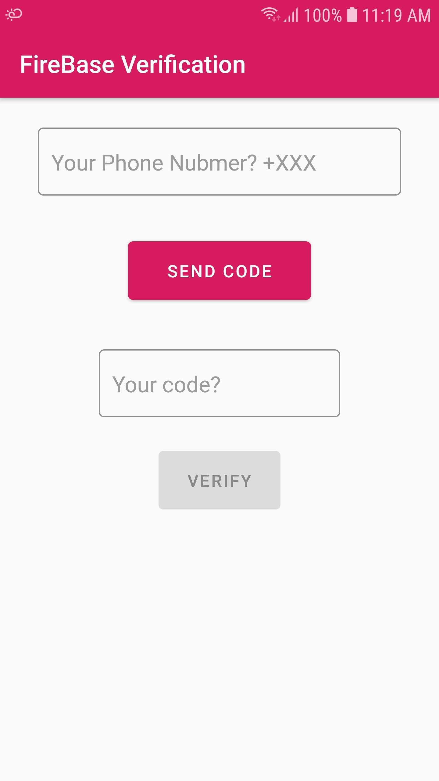 Verify Phone number