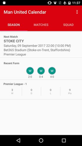Man United Calendar