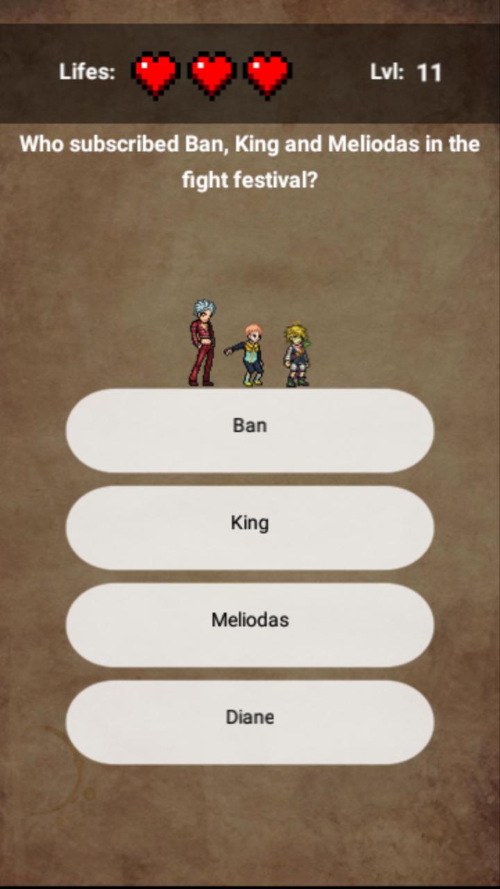 Meliodas Quiz 2