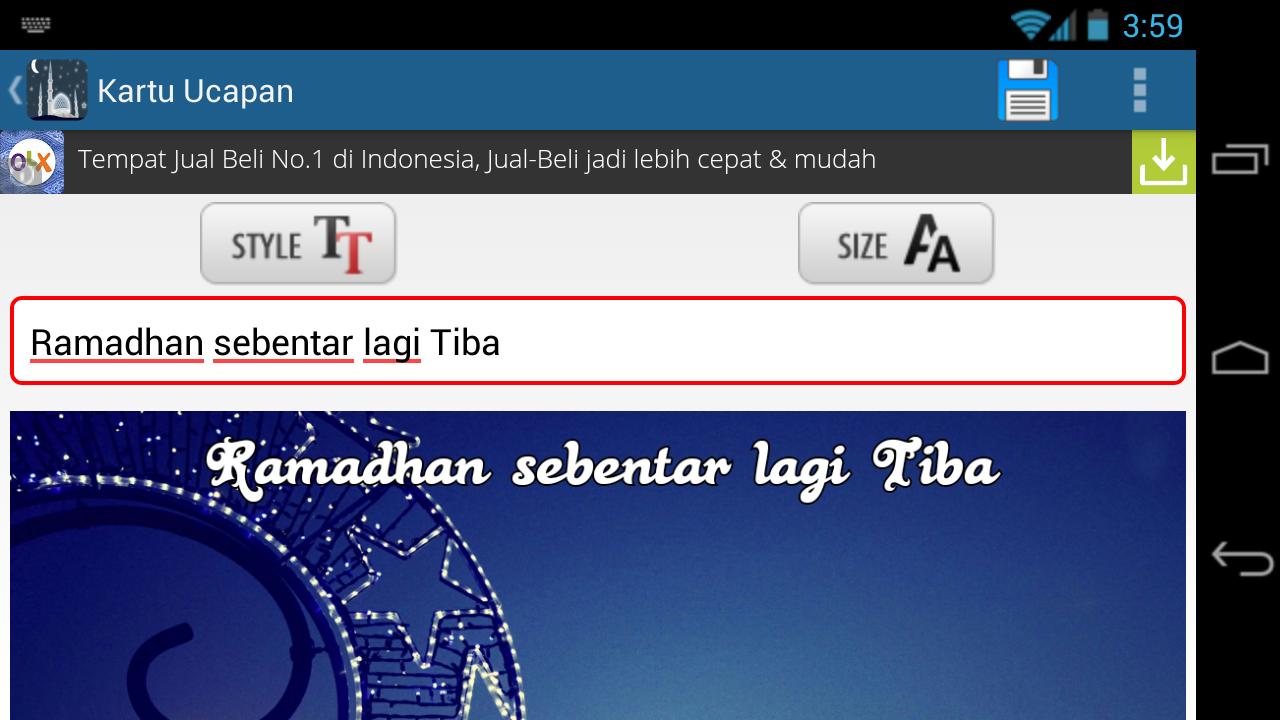 Kartu Ucapan Islami