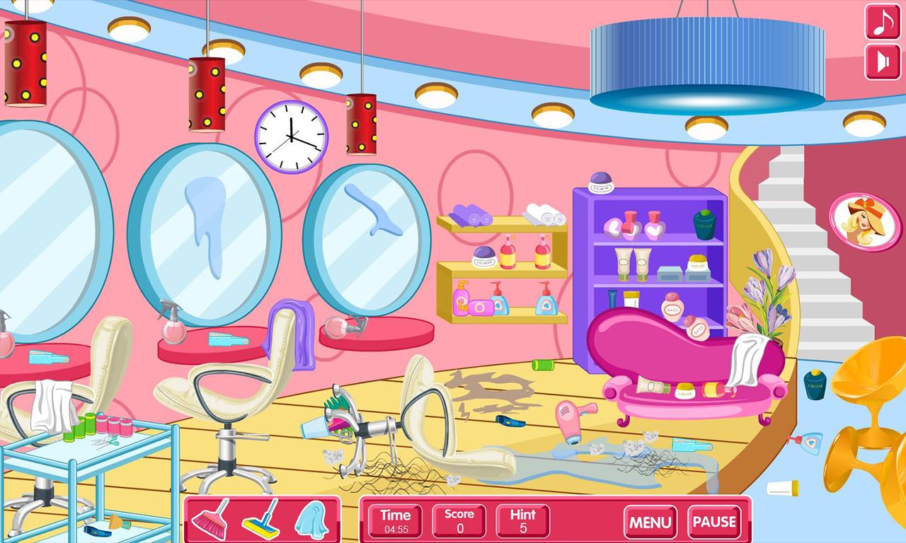 Clean up hair salon