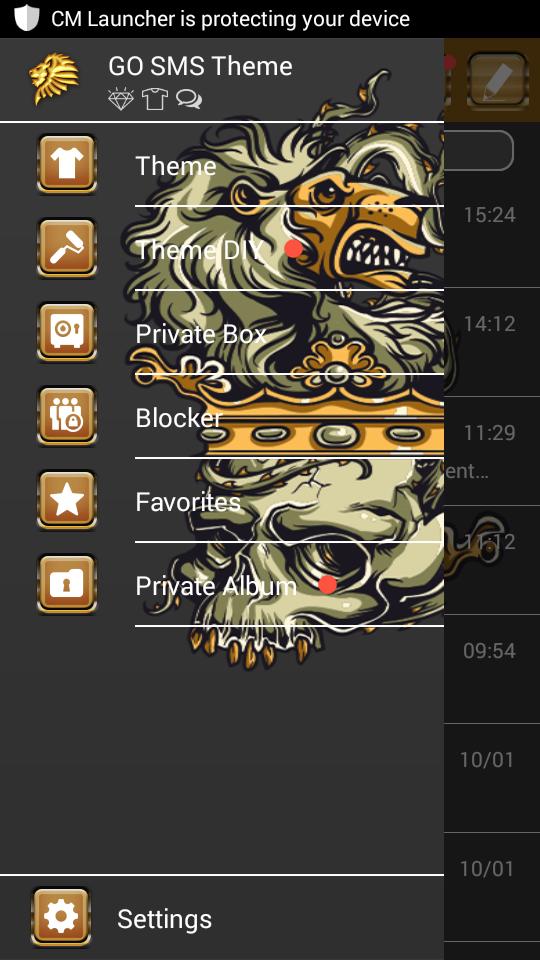 GO SMS Lion