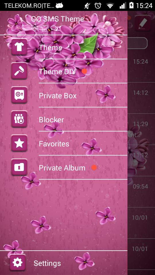 GO SMS Lilac