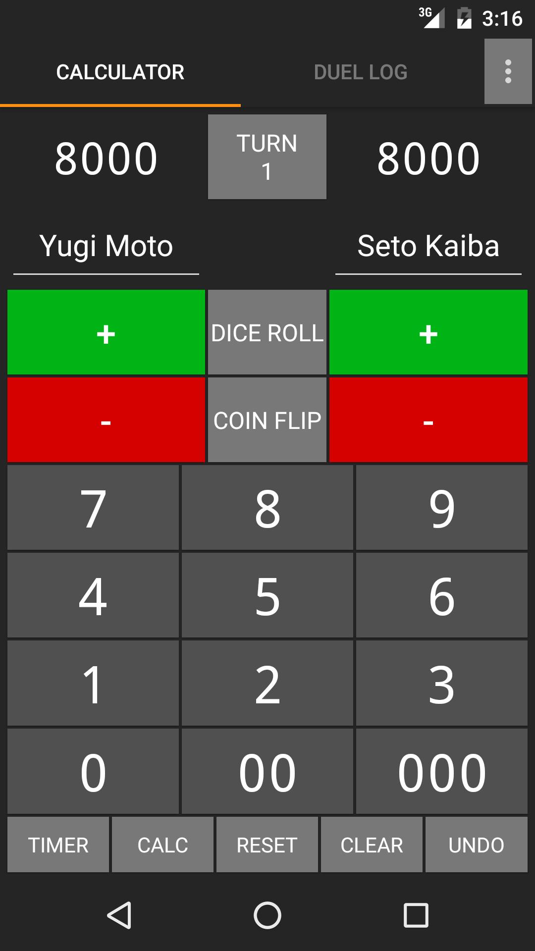 SideDeck Life Point Calculator