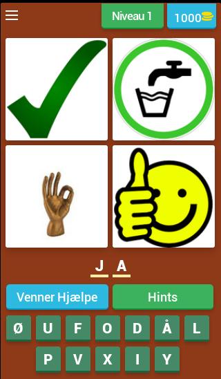 4 billeder 1 ord