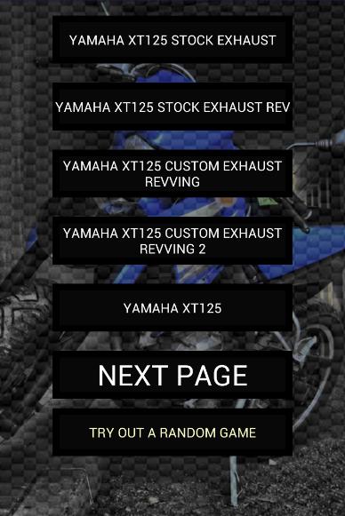 Engine sounds of XT125