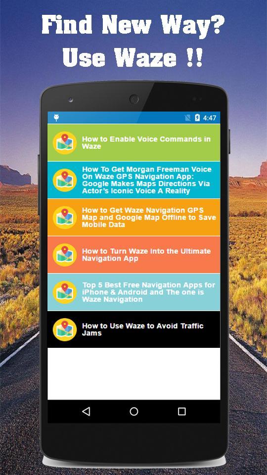 Guide map waze gps navigation